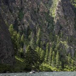 wide shot of middle fork of the salmon river