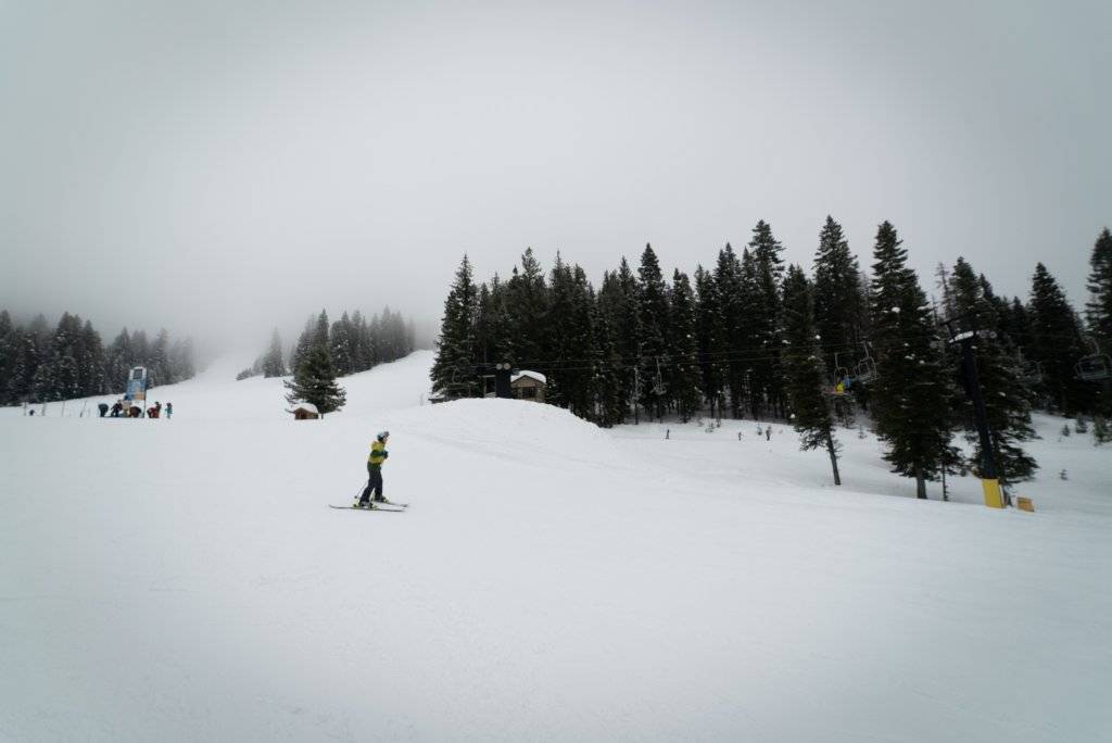 person skiing at Brundage