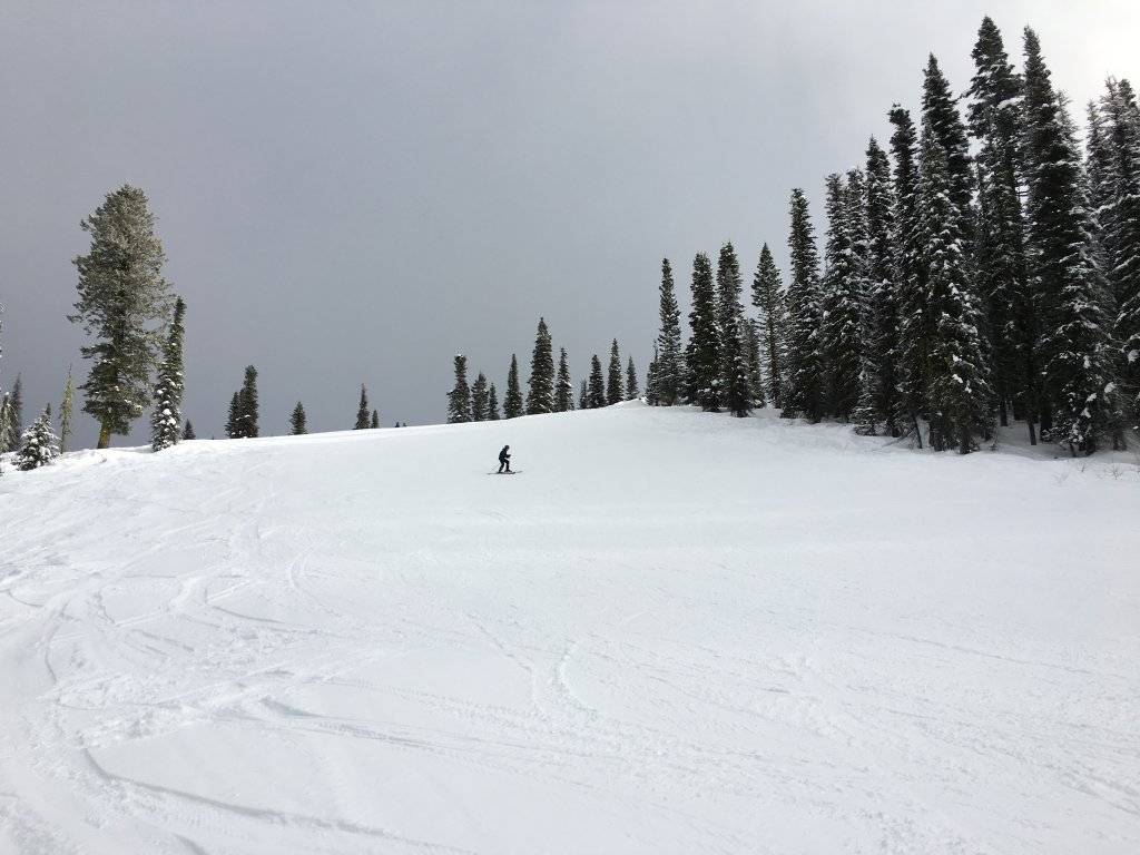 person skiing at Brundage mountain resort