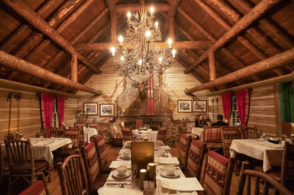 interior of trail creek cabin