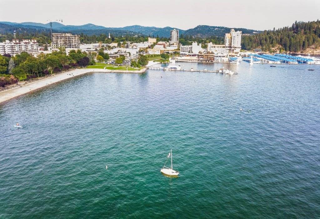 aerial view of Coeur d'Alene