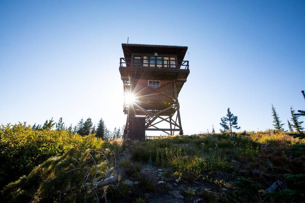 exterior of fire lookout during day