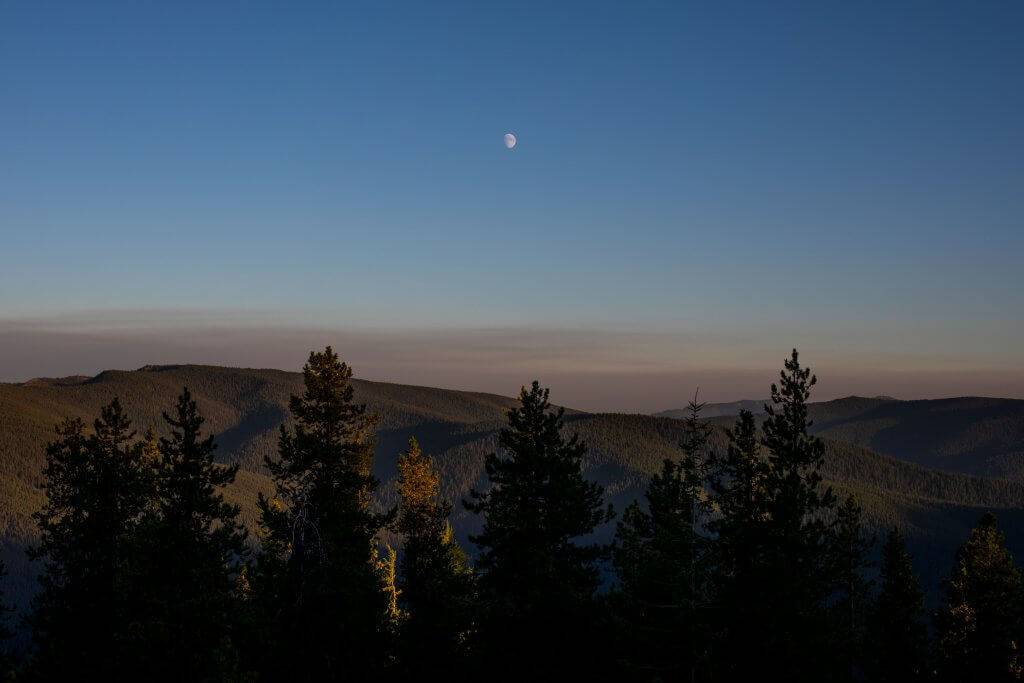 view of night ski from fire lookout deck