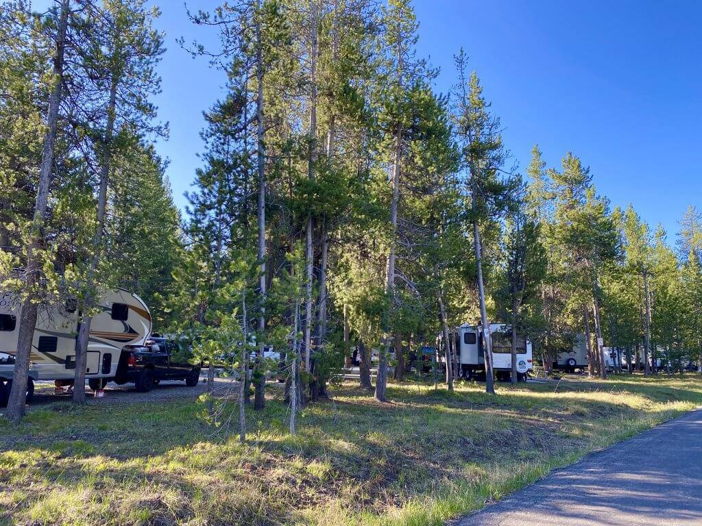 rv campground with camp trailers