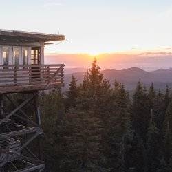 aerial view of bald mountain lookout near Harvard