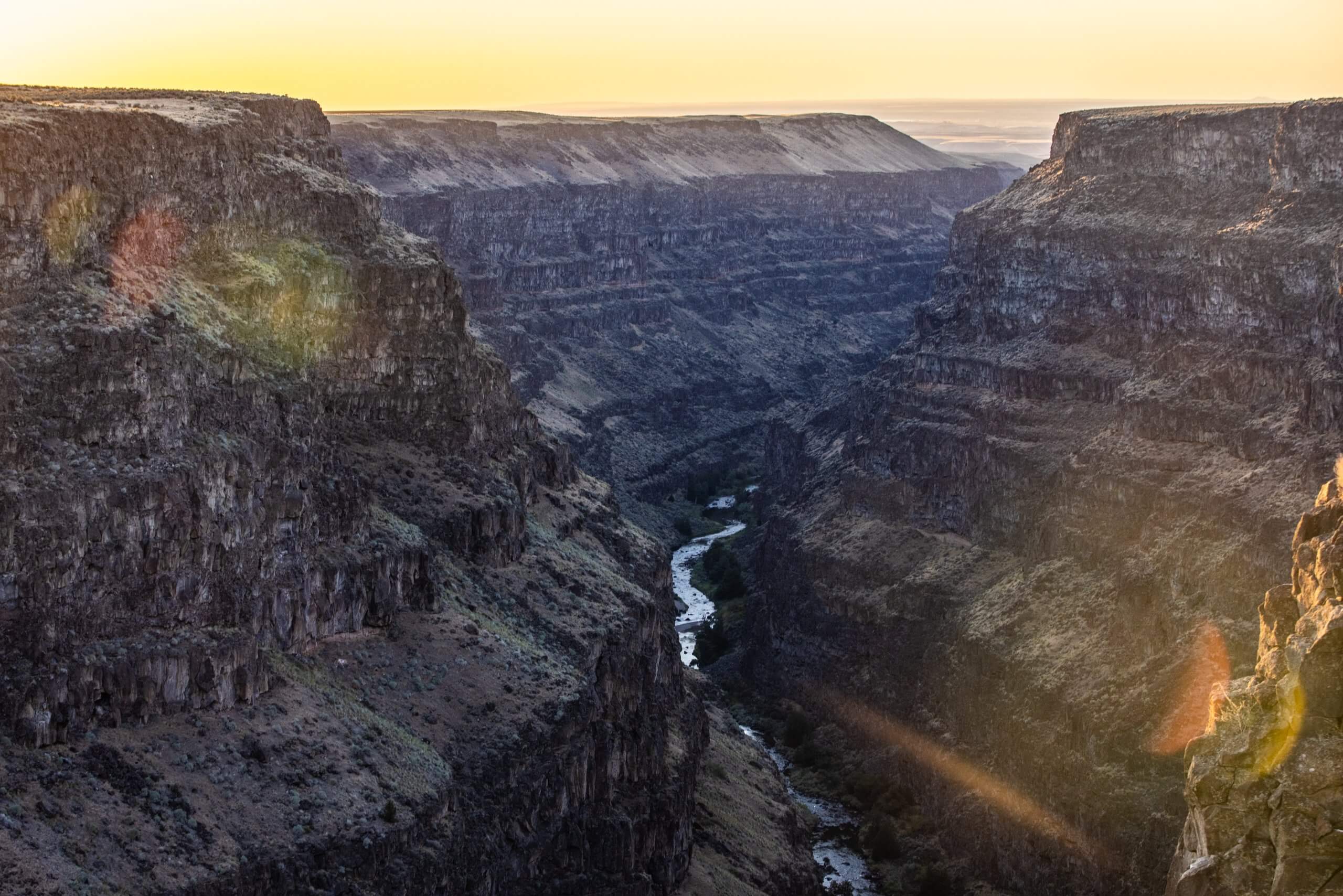 Bruneau River winding through Bruneau Canyon