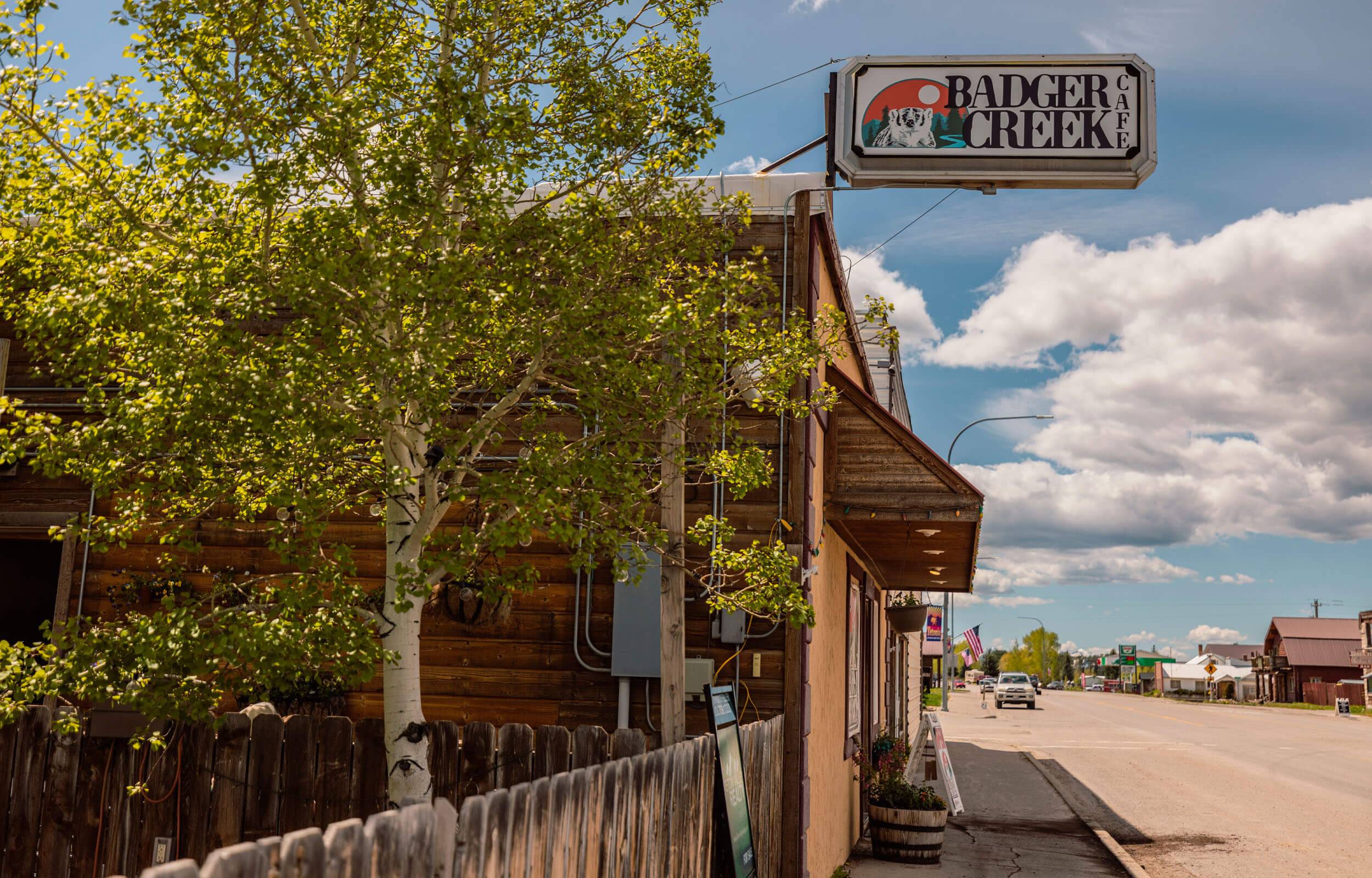 Exterior of Badger Creek Cafe in Tetonia.