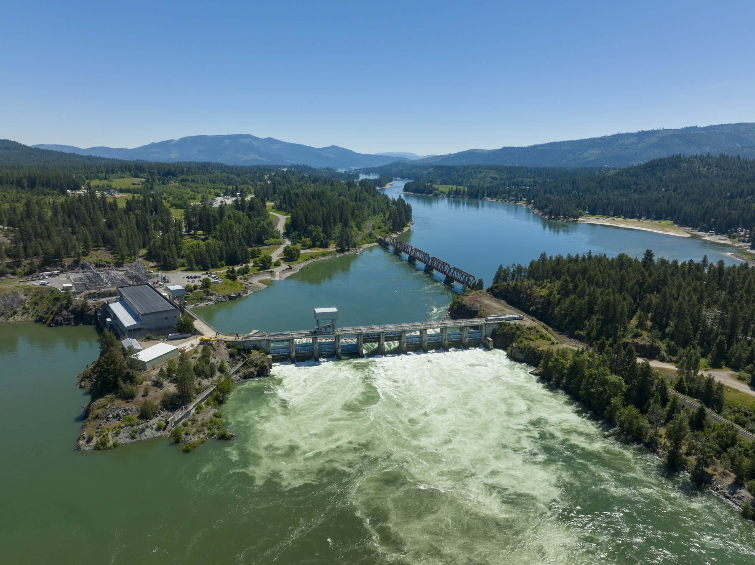 Albeni Falls Dam on the Pend Oreille River.