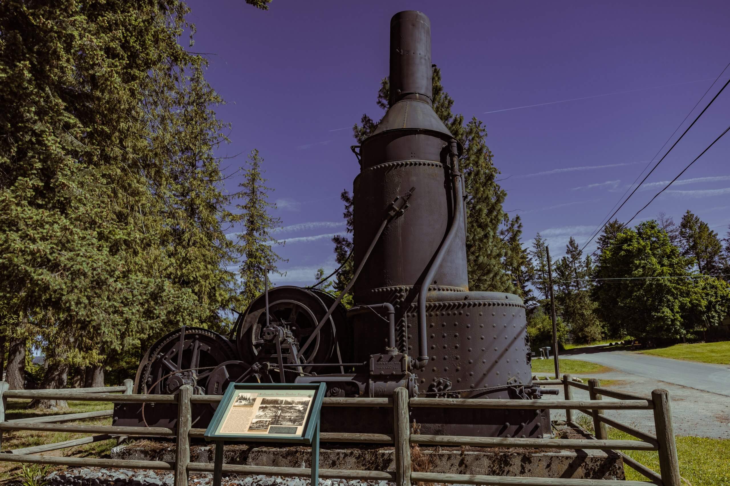 Machinery at Marble Creek Historical Park.