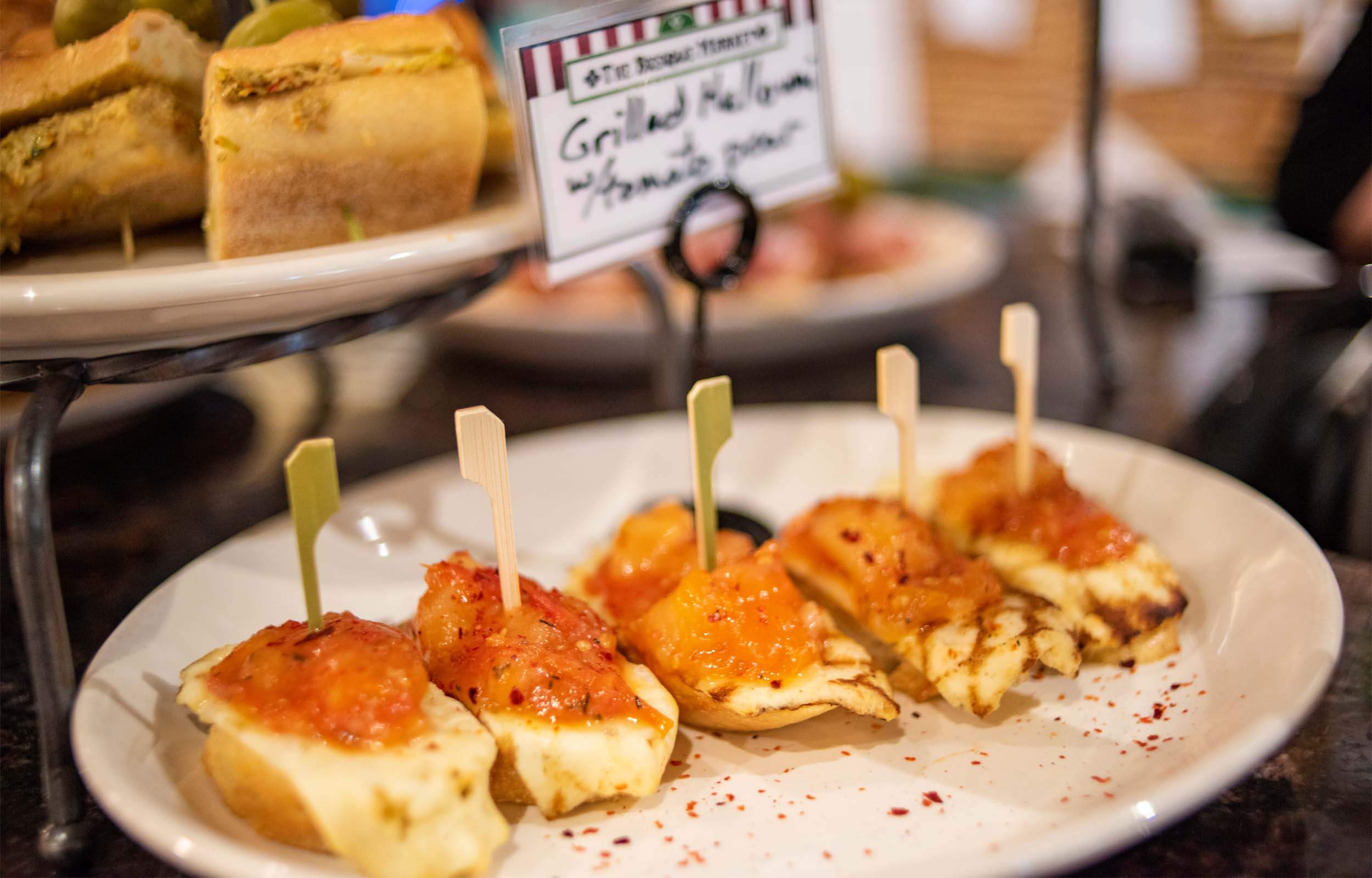 A plate of grilled halloumi at the Basque Market in Boise.