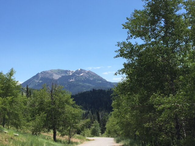 A scenic shot of Della's Basin from near Soda Springs. 