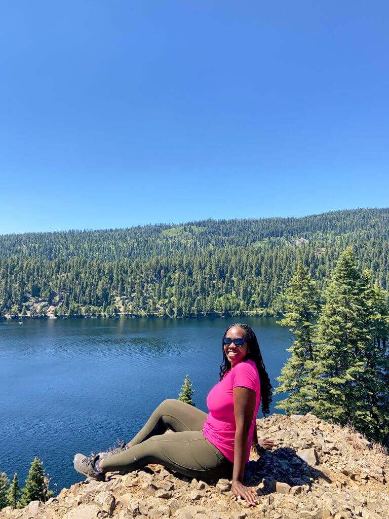 Beautiful view of Payette Lake from Osprey Cliff Overlook.