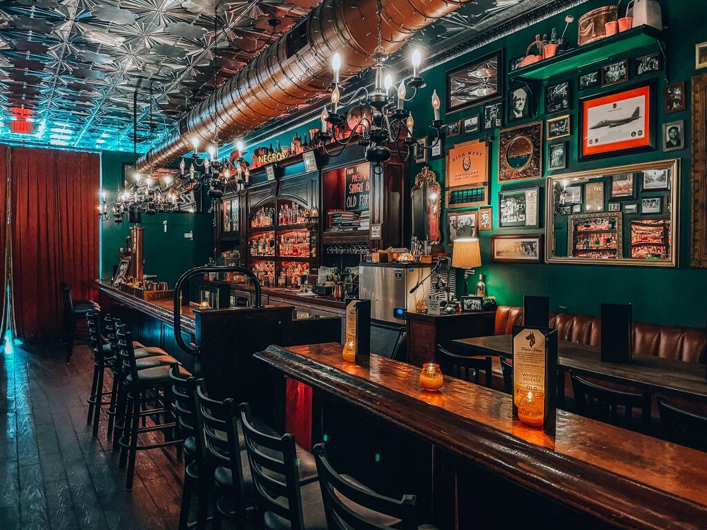 The bar area inside Press and Pony in Boise. 