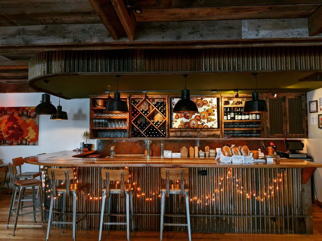 View of the bar inside Stanley Supper Club.