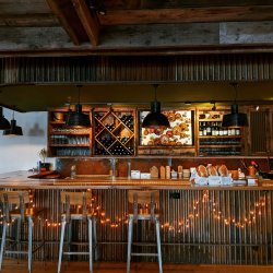 View of the bar inside Stanley Supper Club.