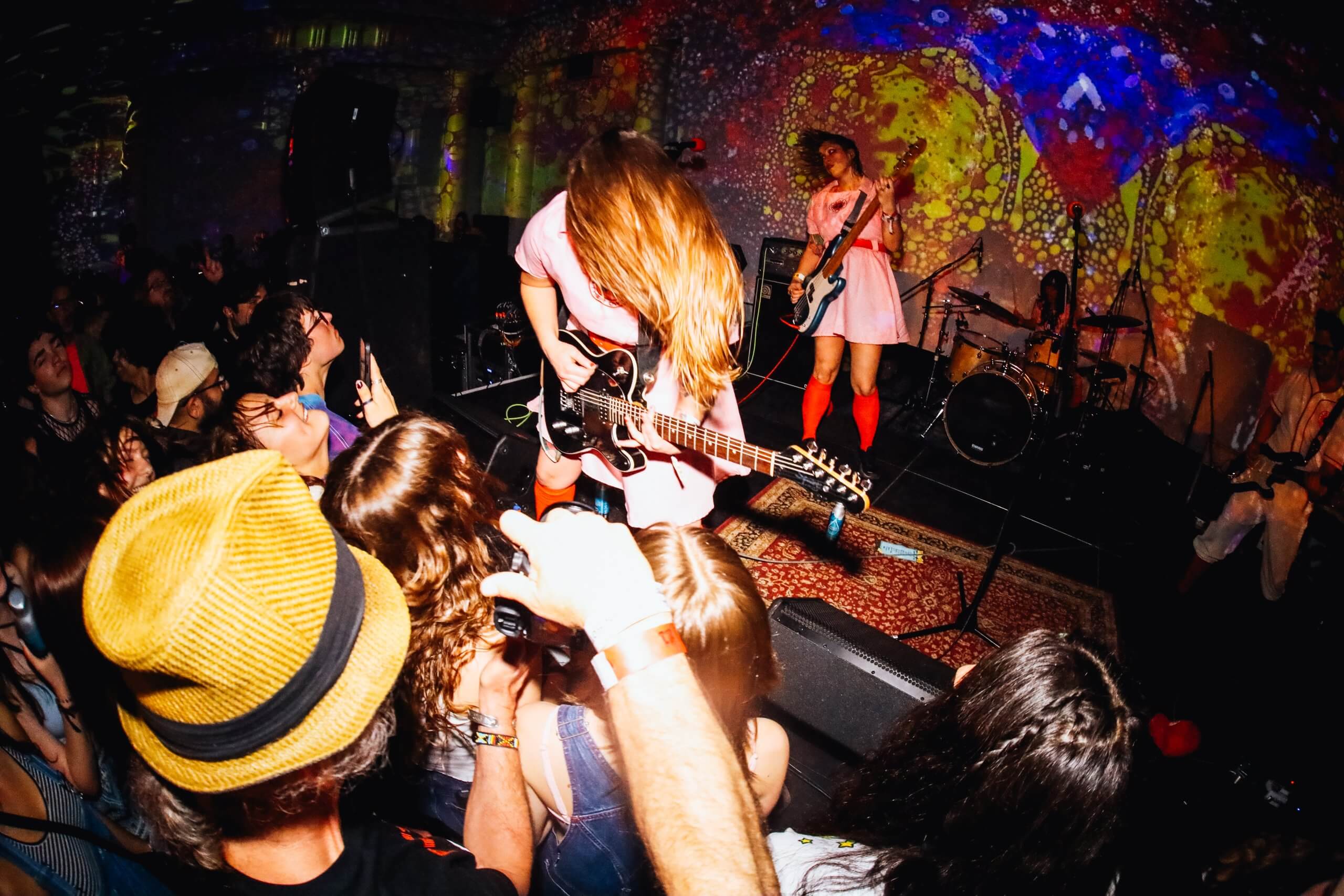 Musician plays on stage at Treefort.