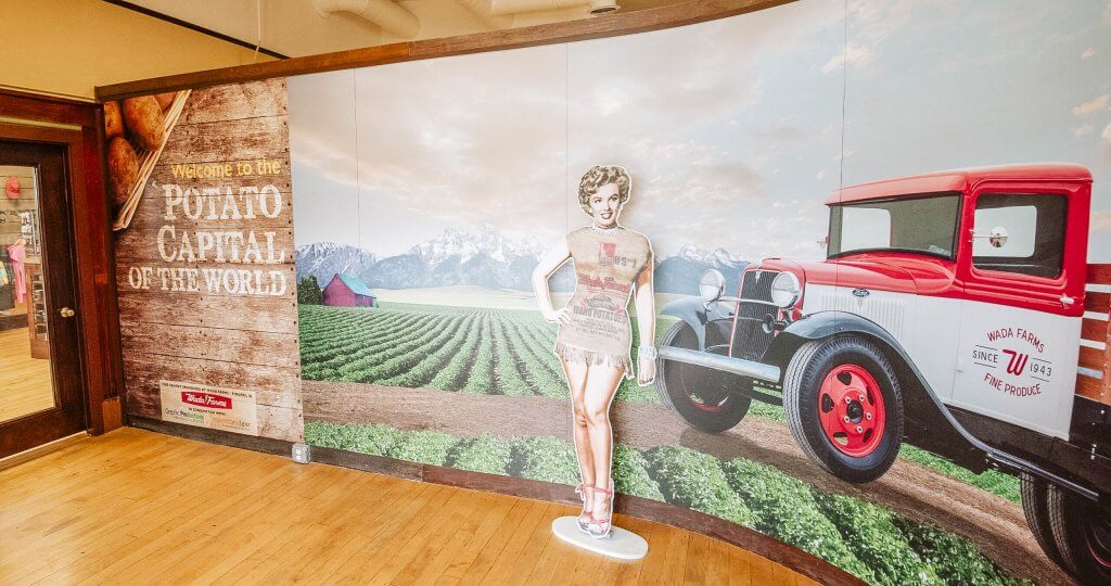 A museum exhibit inside the Idaho Potato Museum.