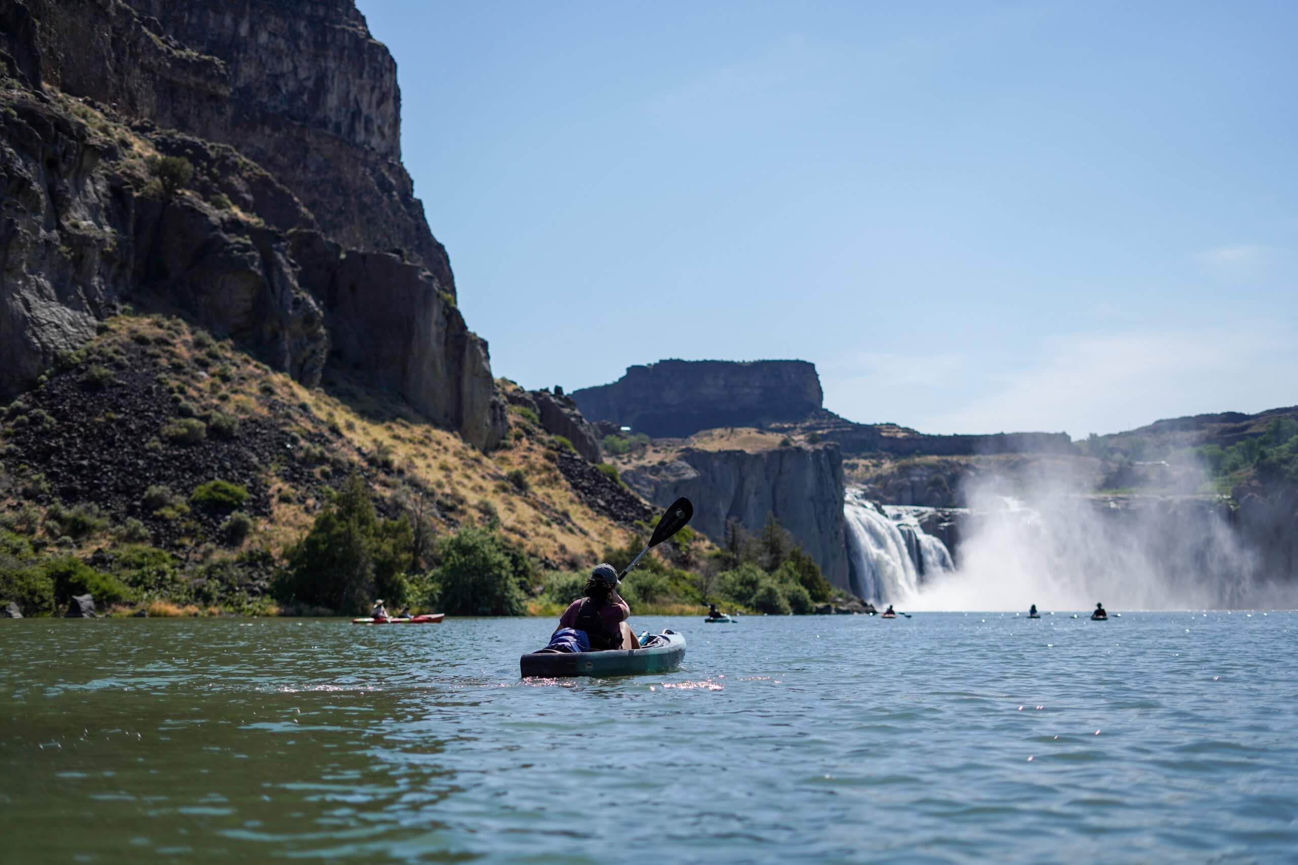 kayak below Shoshone Falls