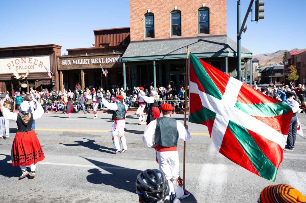 Basque dancers celebrating the Trailing of the Sheep Festival in Ketchum, Idaho