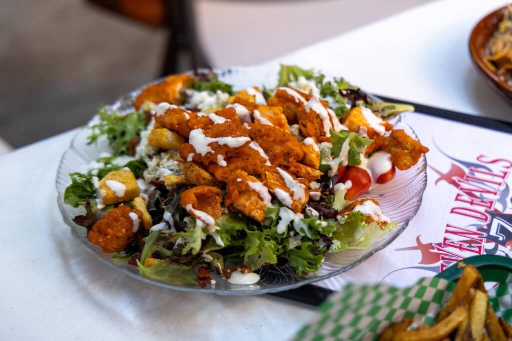 plate of salad at Seven Devils Steakhouse & Saloon