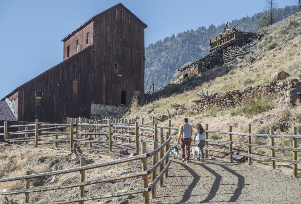 Bayhorse ghost town near Salmon River Scenic Byway.