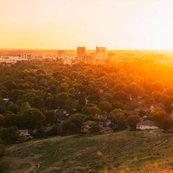 Sunset over the Boise Foothills.