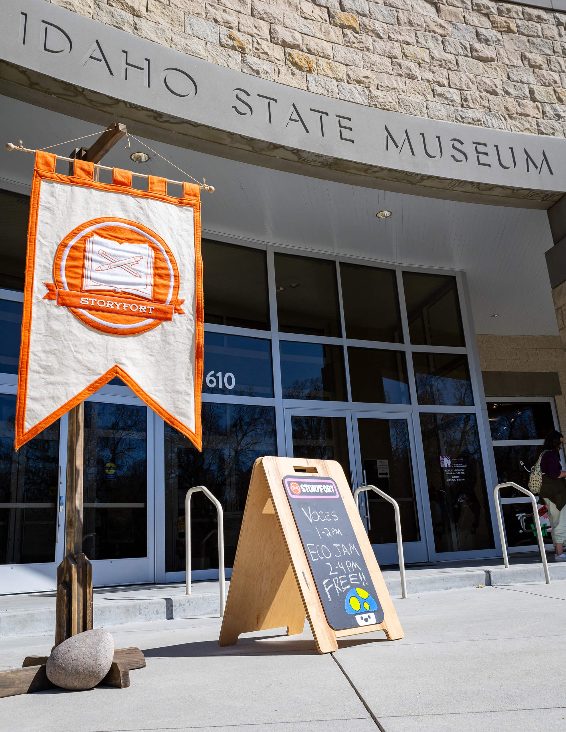 Exterior of the Idaho State Museum during Treefort Music Fest.