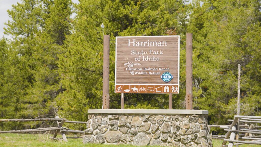 Signage for Railroad Ranch at Harriman State Park.