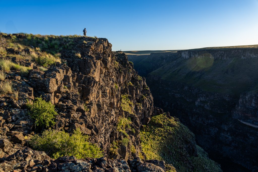 Aerial view of Bruneau Canyon Overlook above the Bruneau River in southwest Idaho