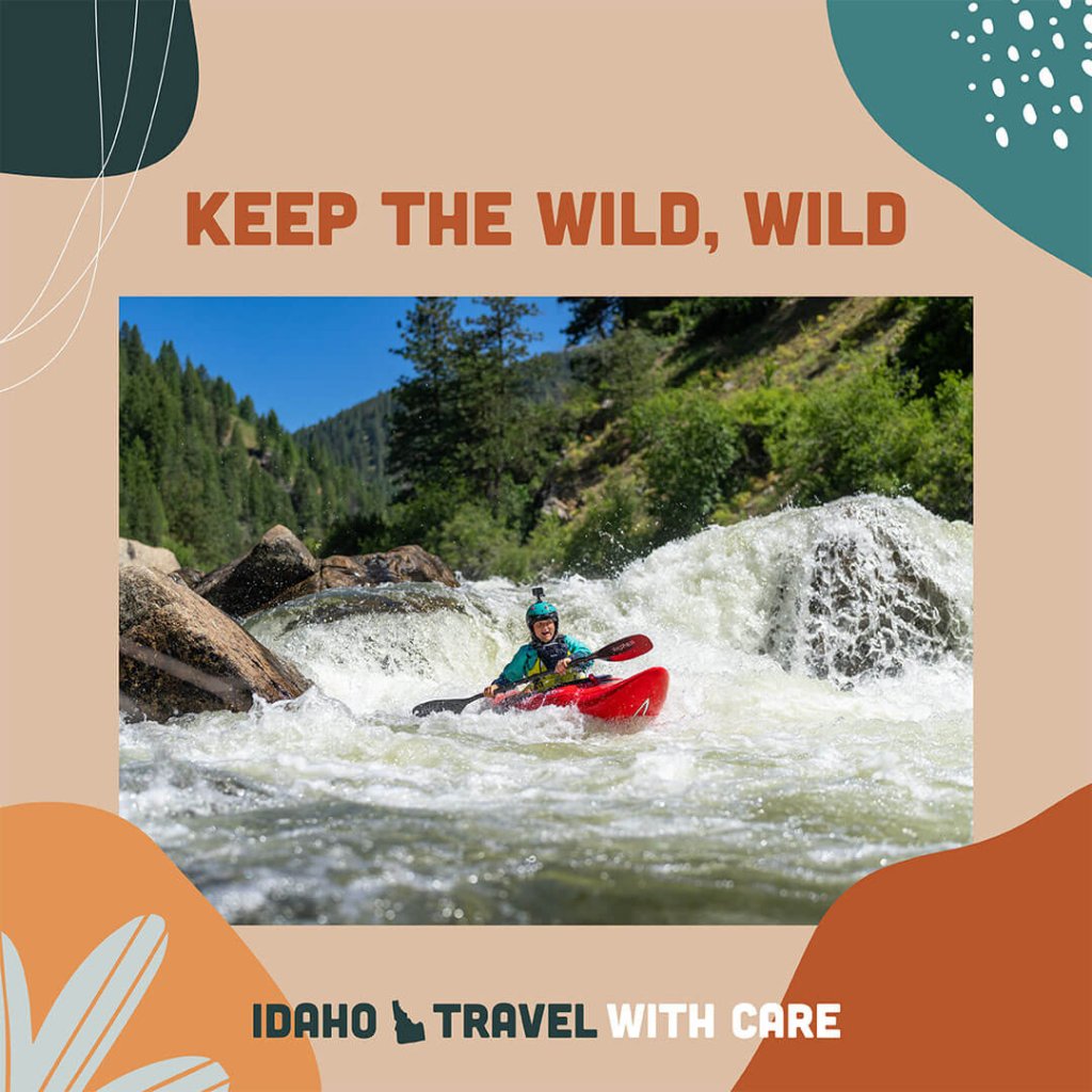 Sage Donnelly kayaking on the North Fork of the Payette River