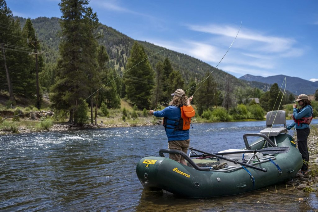 man fly fishes on Salmon River