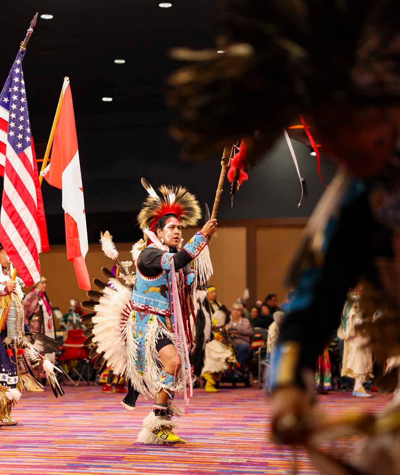 A dancer performs at the Coeur d'Alene Powwow.