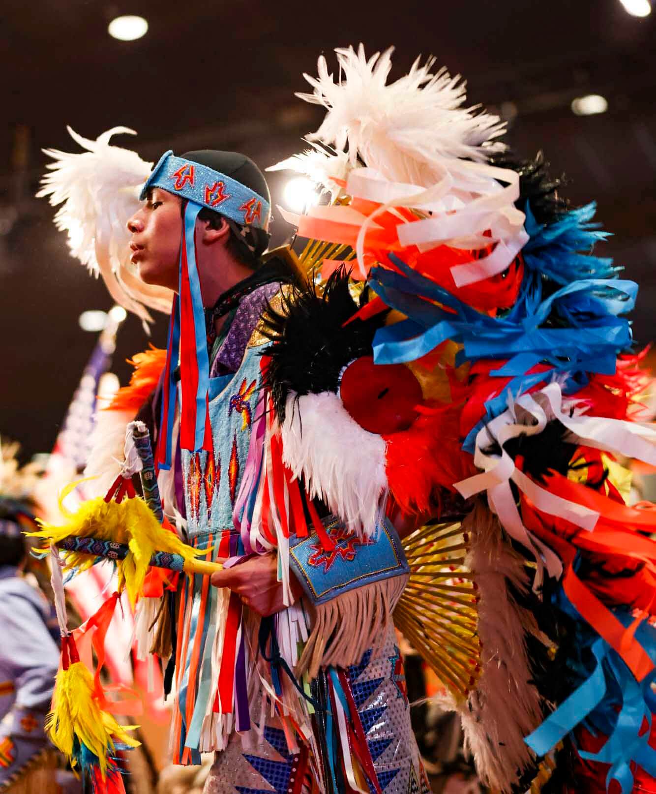 A dancer performs at the Coeur d'Alene Powwow.