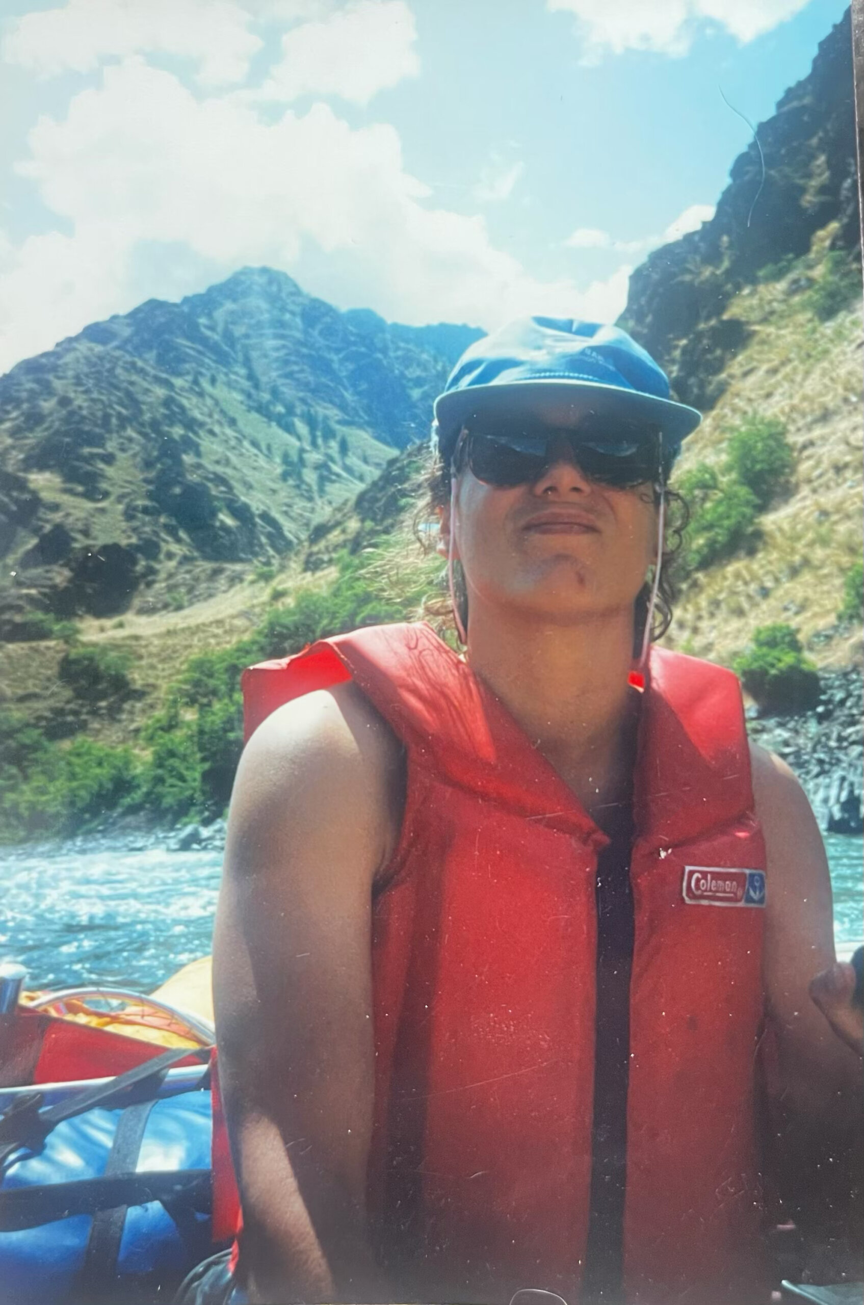 lady floats on the middle fork salmon river in the 80's
